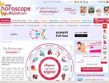 Tablet Screenshot of mon-horoscope-du-jour.com